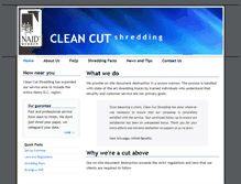 Tablet Screenshot of cleancutshredding.com